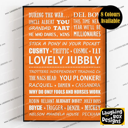 ONLY FOOLS AND HORSES Typography Print (available in 8 colours)