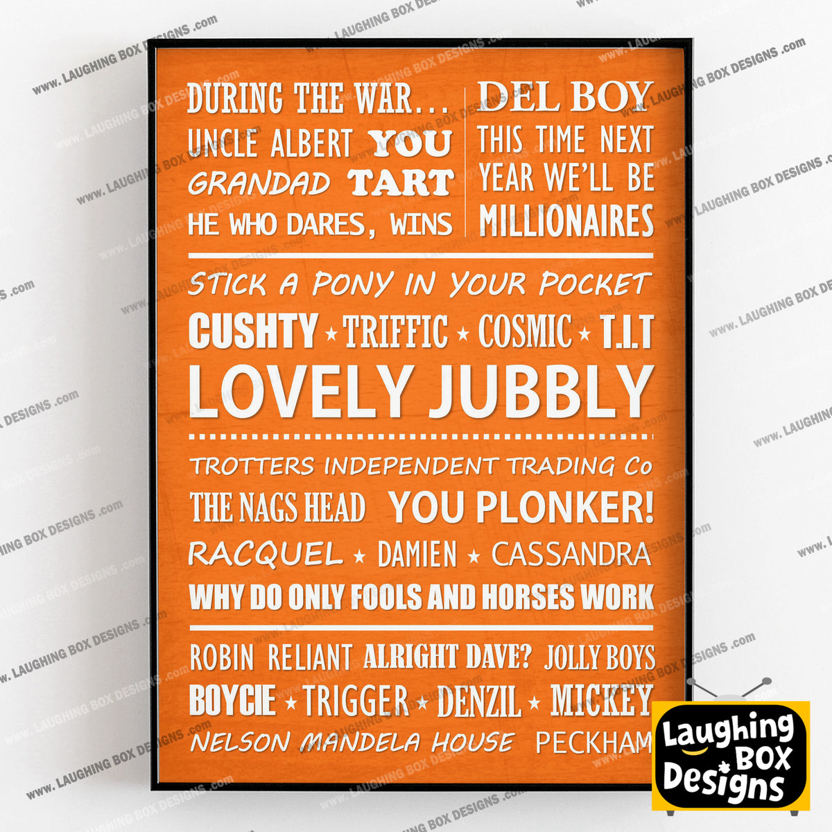 ONLY FOOLS AND HORSES Typography Print (available in 8 colours)