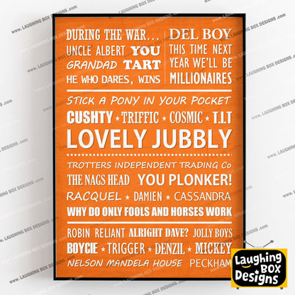 ONLY FOOLS AND HORSES Typography Print (available in 8 colours)