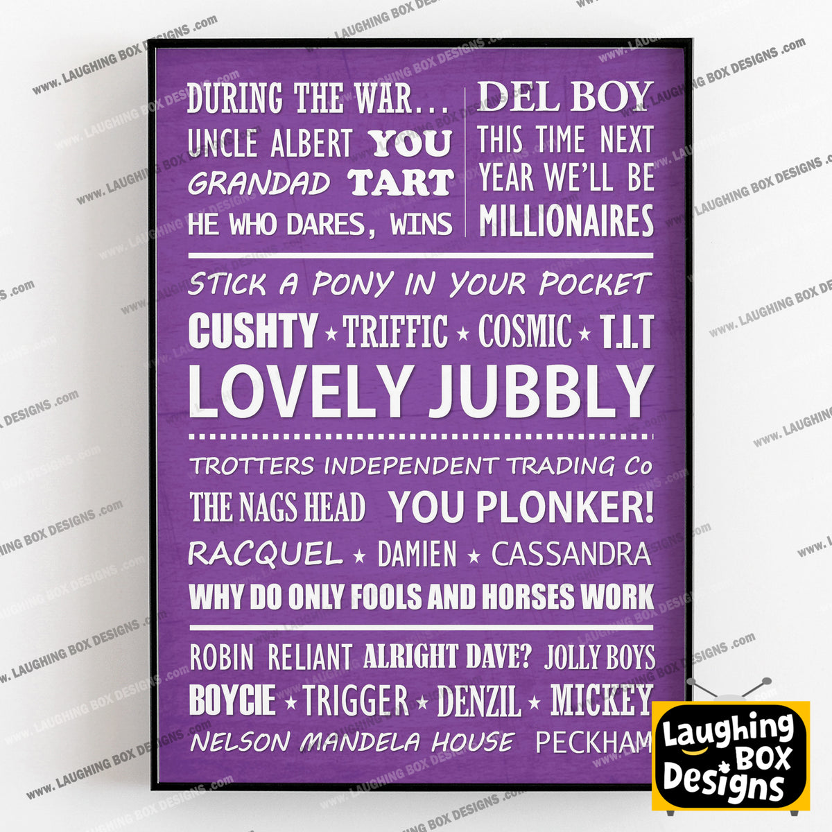 ONLY FOOLS AND HORSES Typography Print (available in 8 colours)