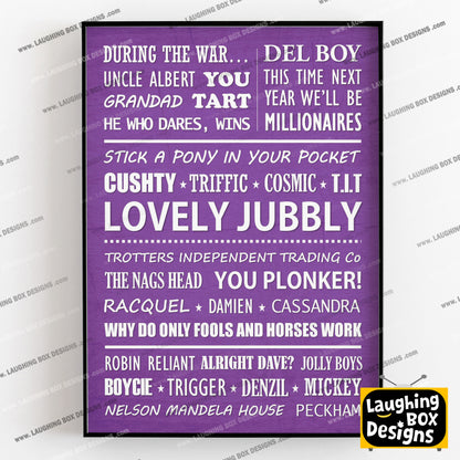 ONLY FOOLS AND HORSES Typography Print (available in 8 colours)