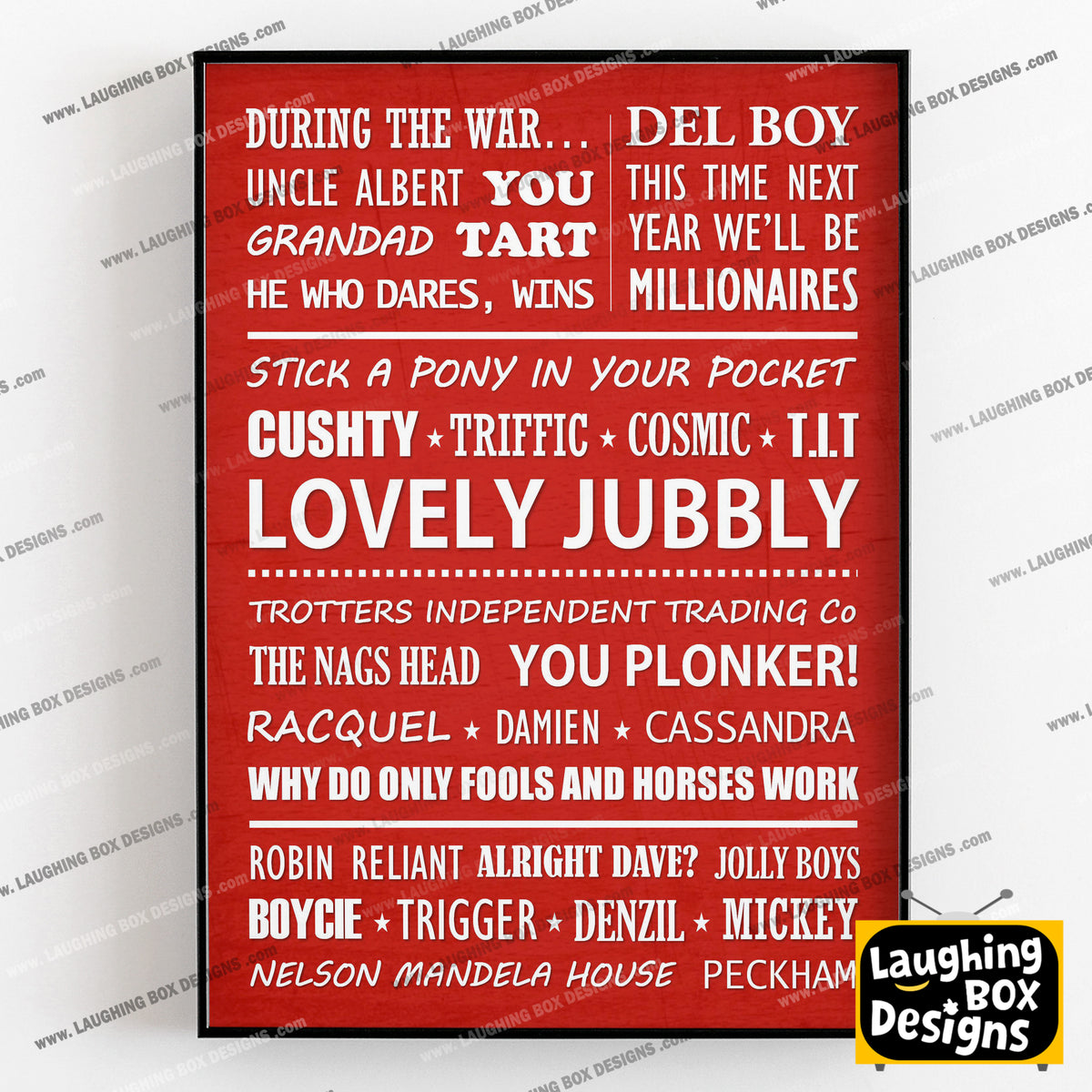 ONLY FOOLS AND HORSES Typography Print (available in 8 colours)