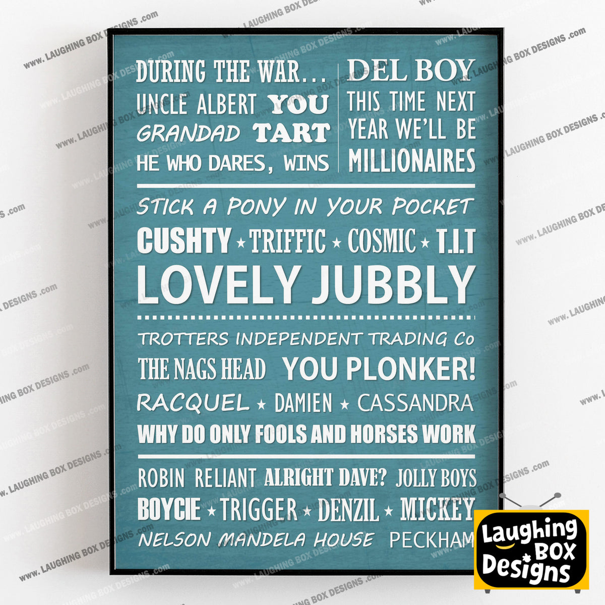ONLY FOOLS AND HORSES Typography Print (available in 8 colours)