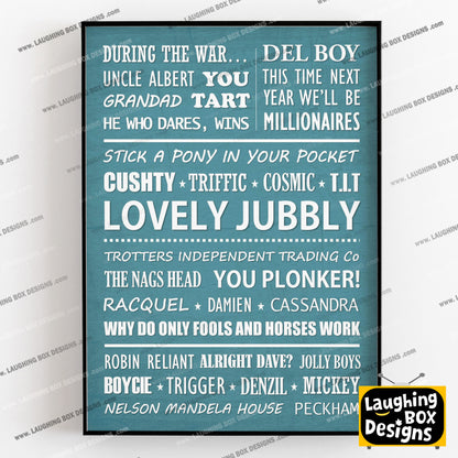 ONLY FOOLS AND HORSES Typography Print (available in 8 colours)