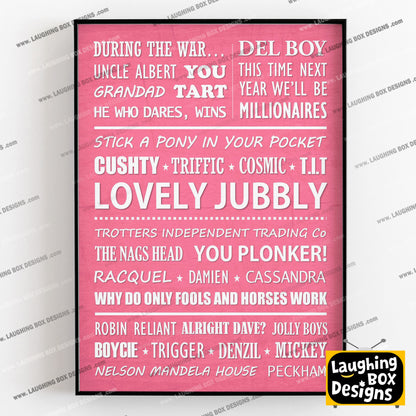ONLY FOOLS AND HORSES Typography Print (available in 8 colours)