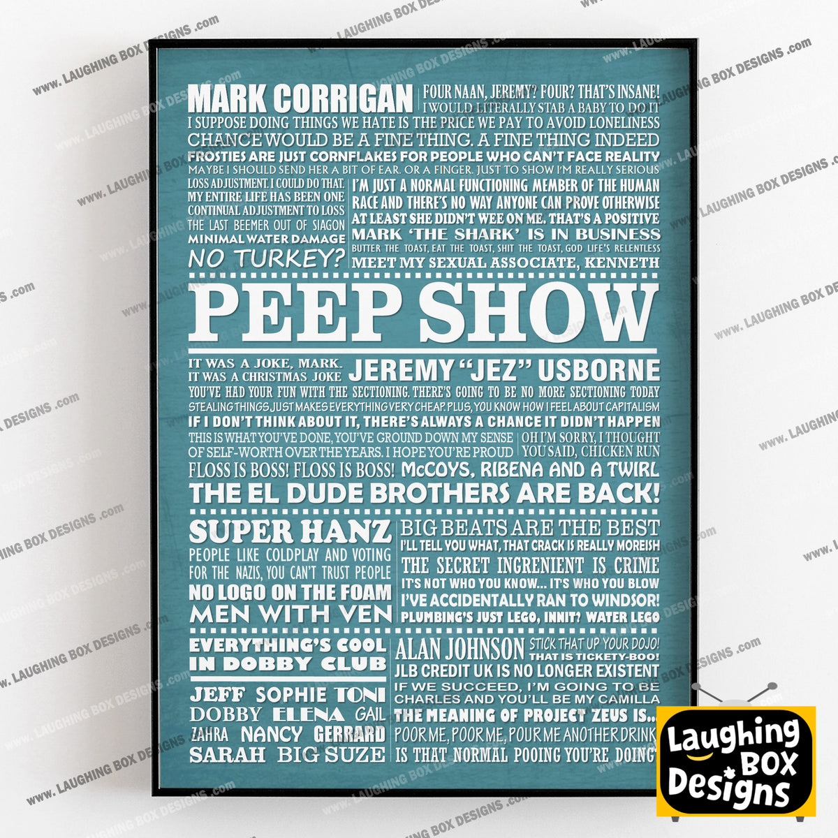 PEEP SHOW Typography Print (available in 8 colours)