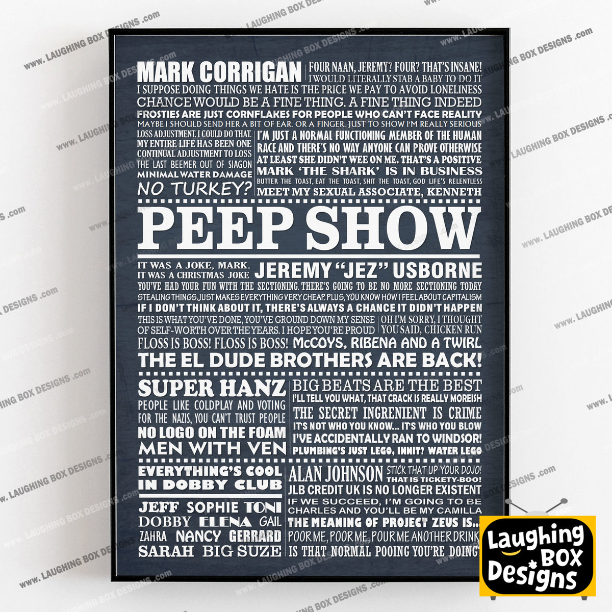PEEP SHOW Typography Print (available in 8 colours)