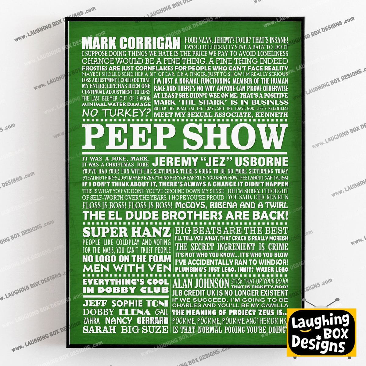 PEEP SHOW Typography Print (available in 8 colours)