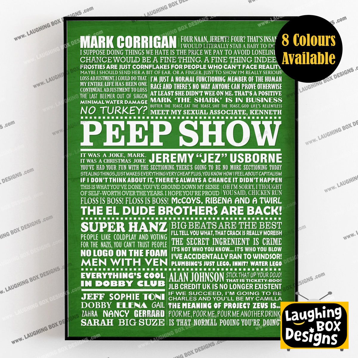 PEEP SHOW Typography Print (available in 8 colours)