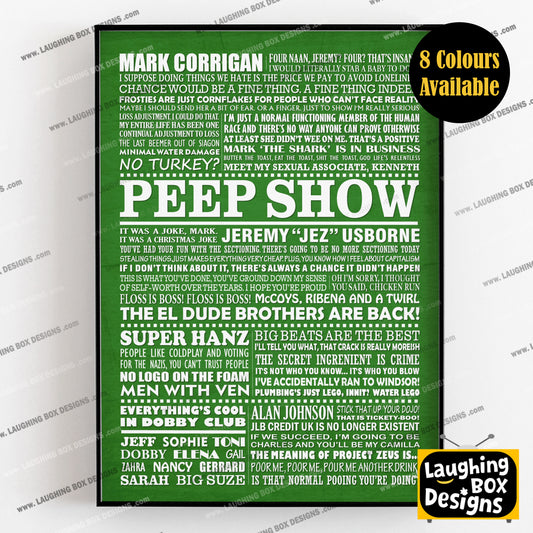 PEEP SHOW Typography Print (available in 8 colours)