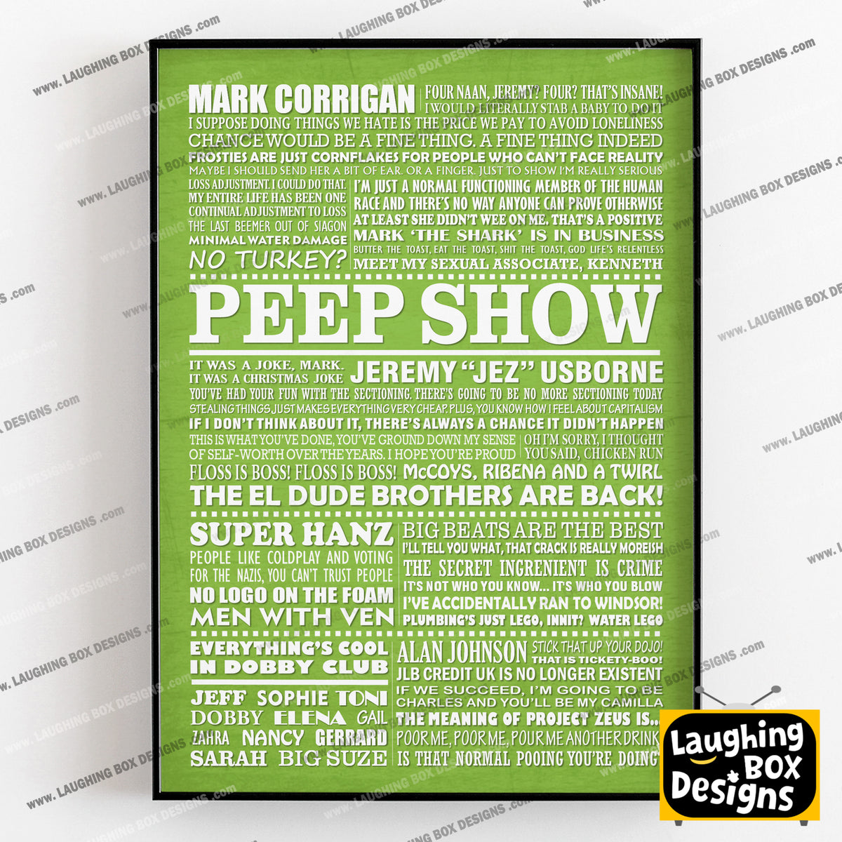 PEEP SHOW Typography Print (available in 8 colours)