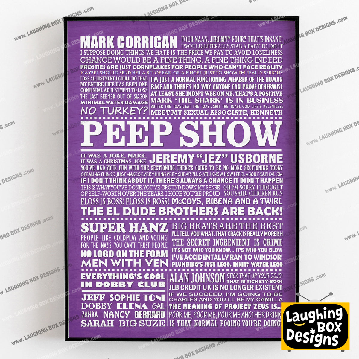PEEP SHOW Typography Print (available in 8 colours)