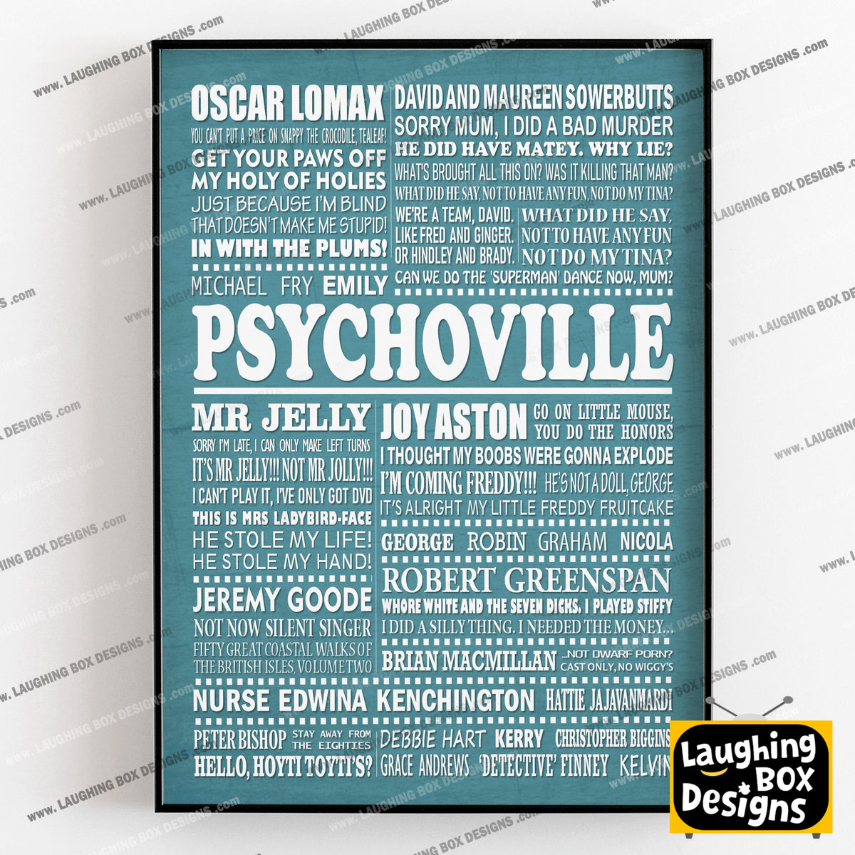 PSYCHOVILLE Typography Print (available in 8 colours)