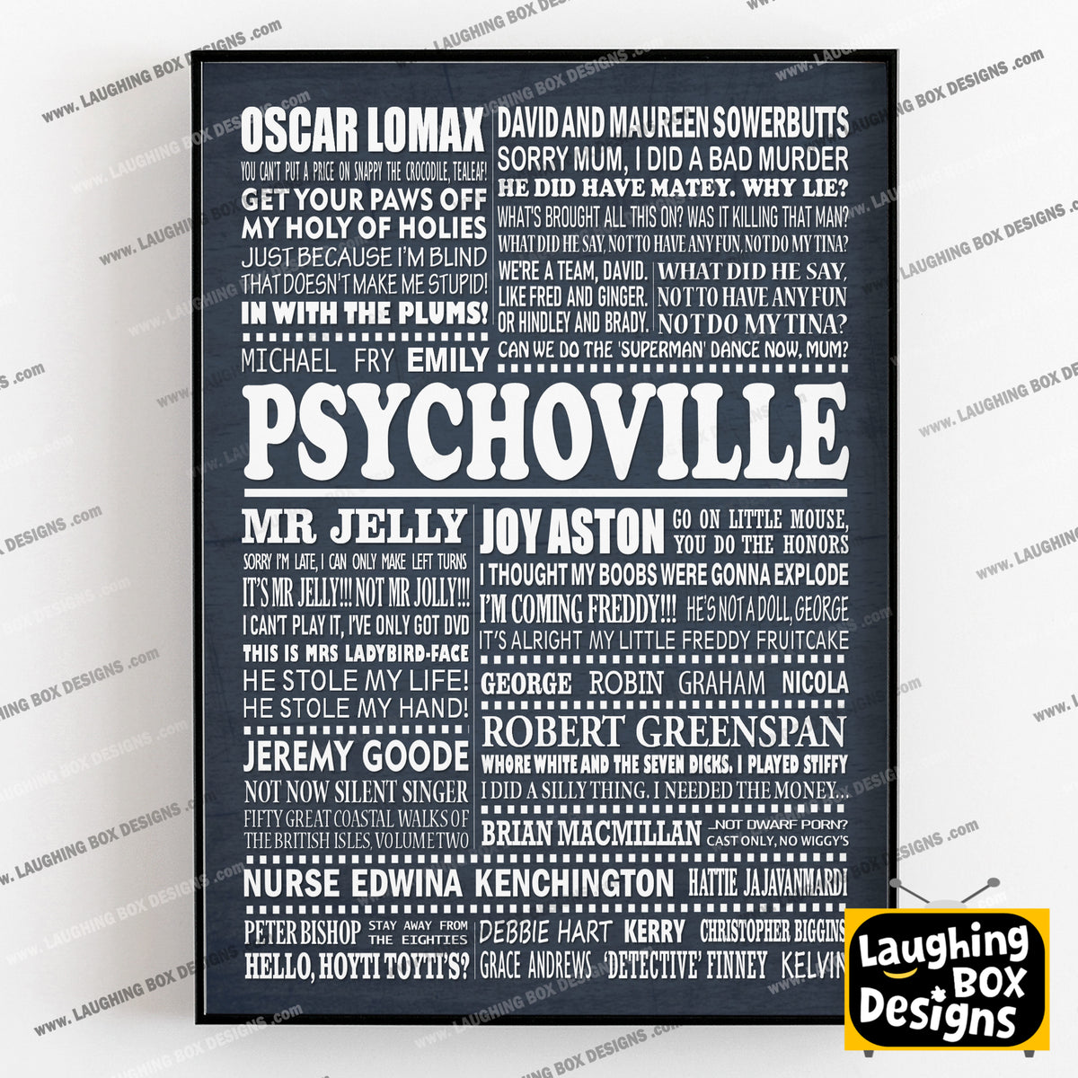PSYCHOVILLE Typography Print (available in 8 colours)