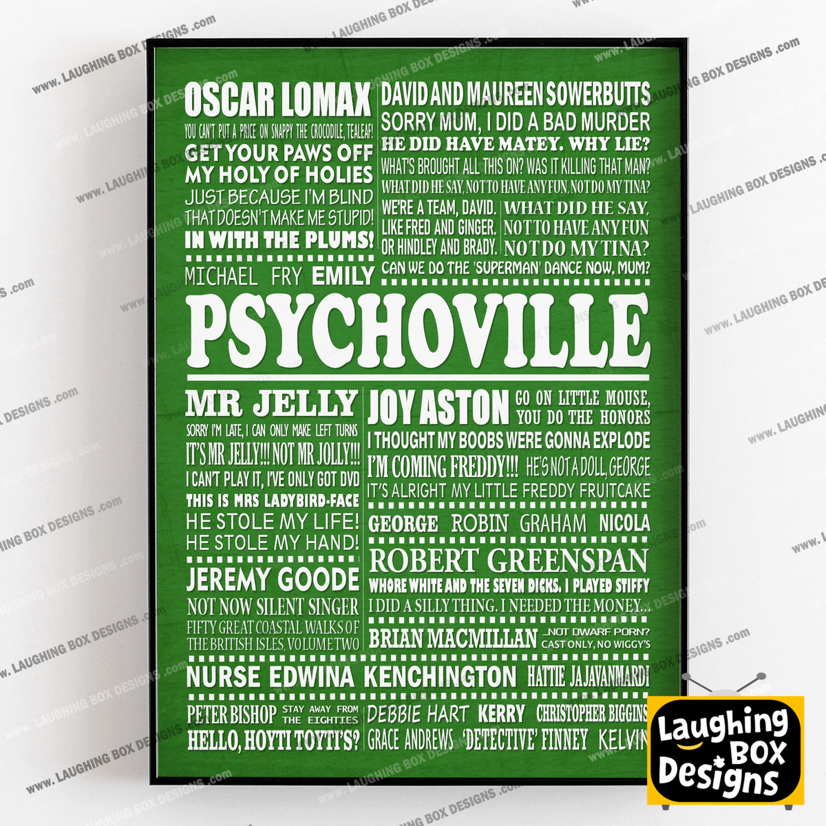 PSYCHOVILLE Typography Print (available in 8 colours)