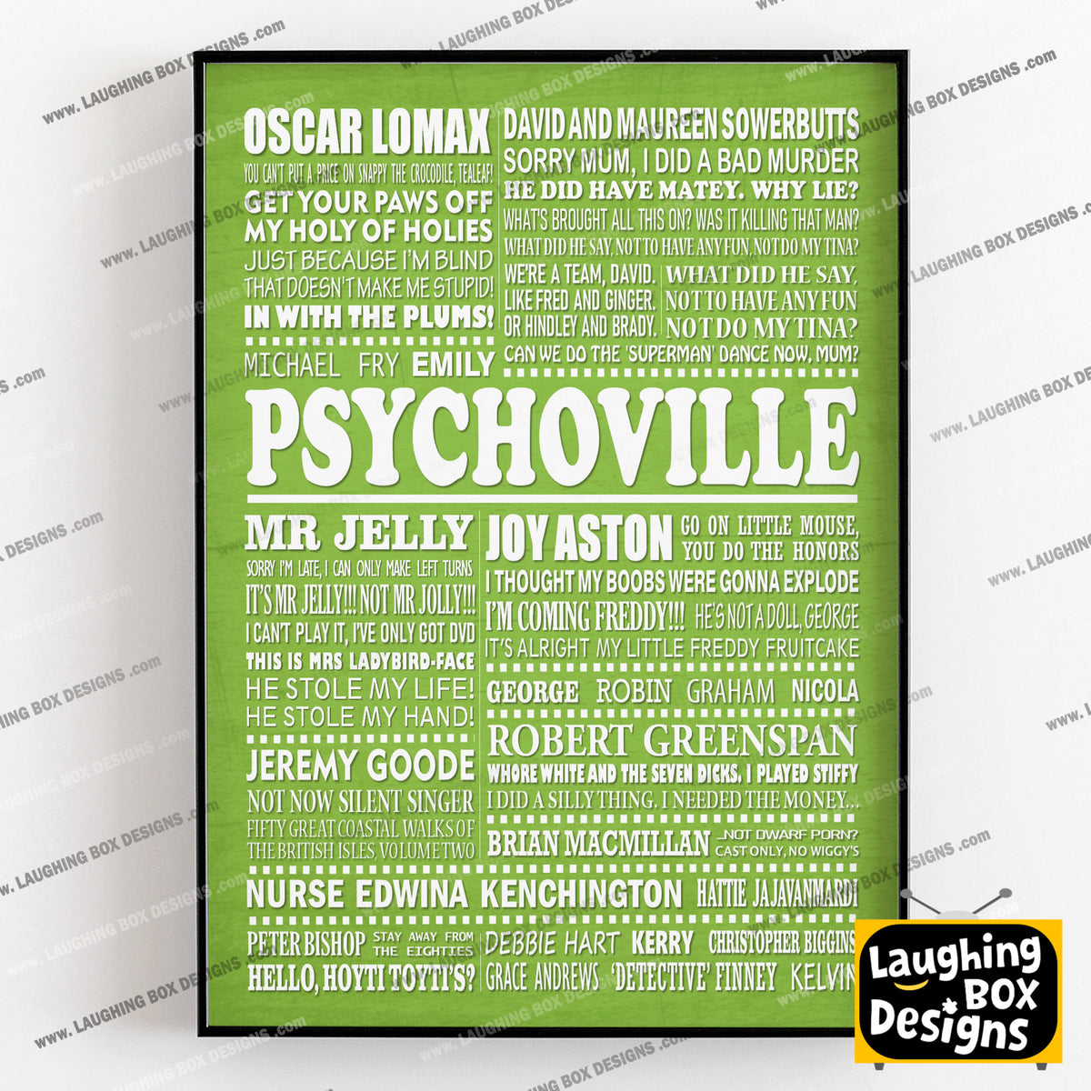 PSYCHOVILLE Typography Print (available in 8 colours)