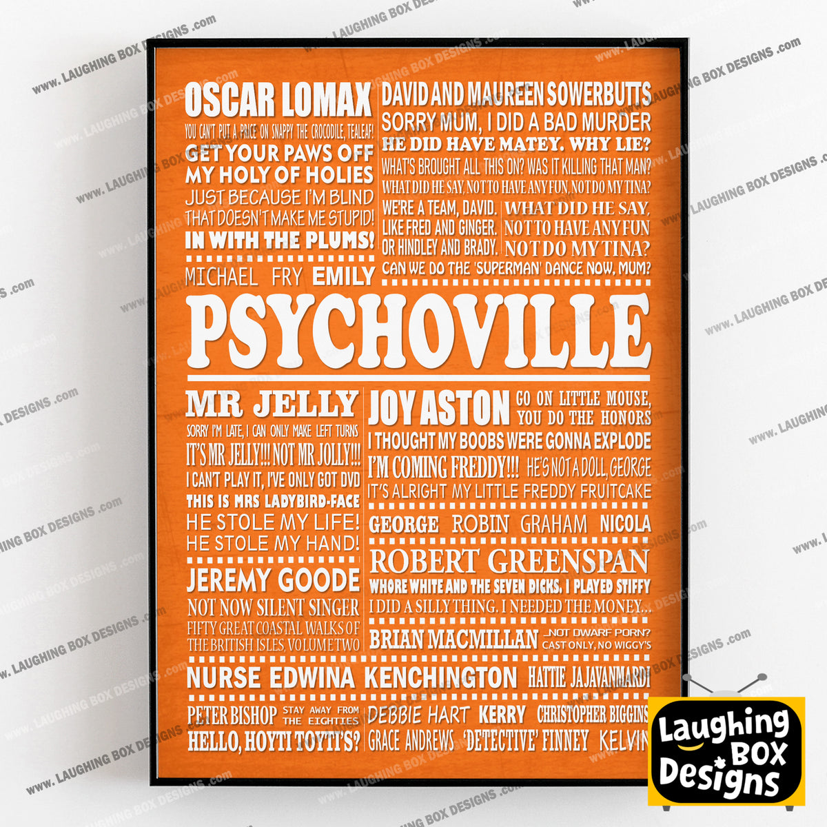 PSYCHOVILLE Typography Print (available in 8 colours)