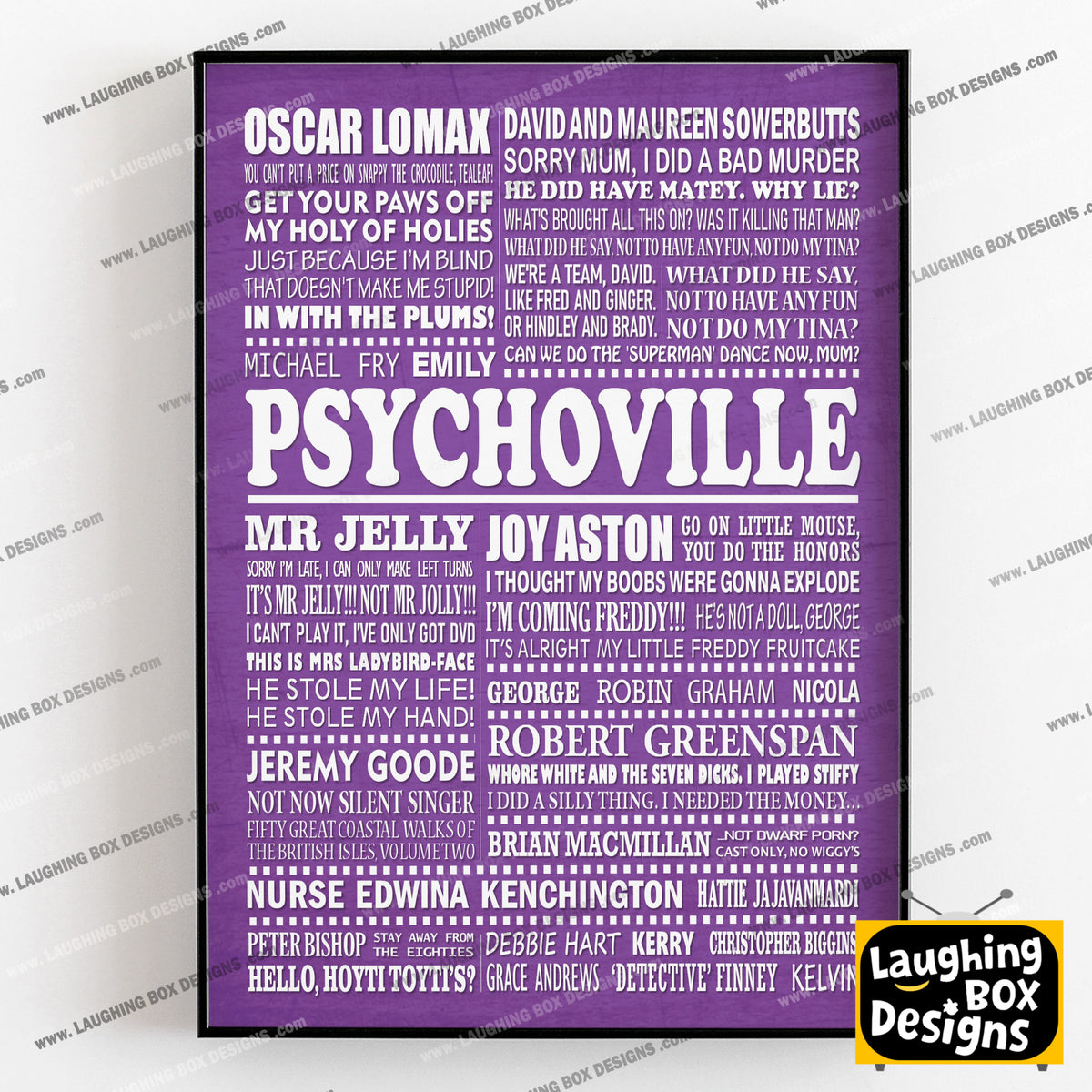 PSYCHOVILLE Typography Print (available in 8 colours)