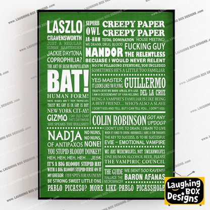 WHAT WE DO IN THE SHADOWS Typography Print (available in 8 colours)