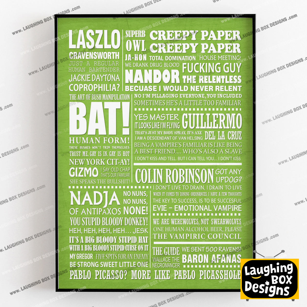 WHAT WE DO IN THE SHADOWS Typography Print (available in 8 colours)
