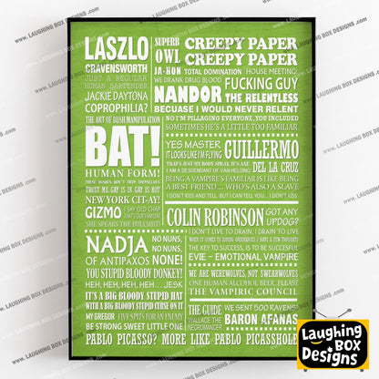 WHAT WE DO IN THE SHADOWS Typography Print (available in 8 colours)