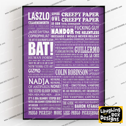 WHAT WE DO IN THE SHADOWS Typography Print (available in 8 colours)