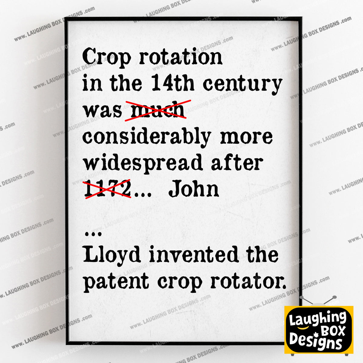 CROP ROTATION IN THE 14TH CENTURY, Bambi Episode Quote, The Young Ones Print