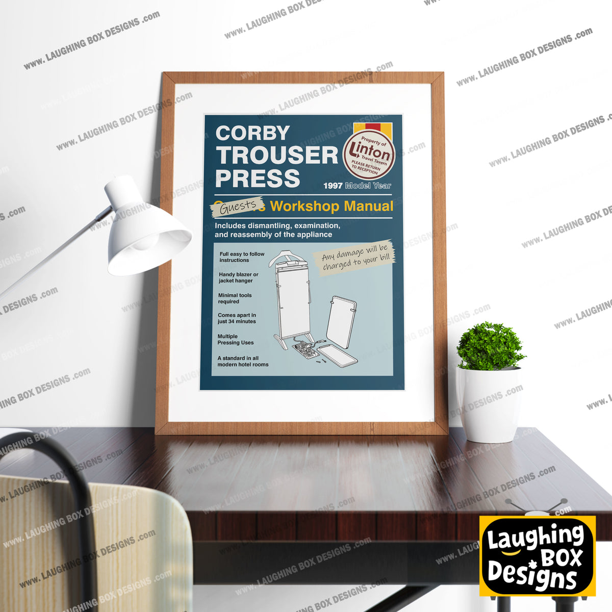 CORBY TROUSER PRESS, Alan Partridge Print