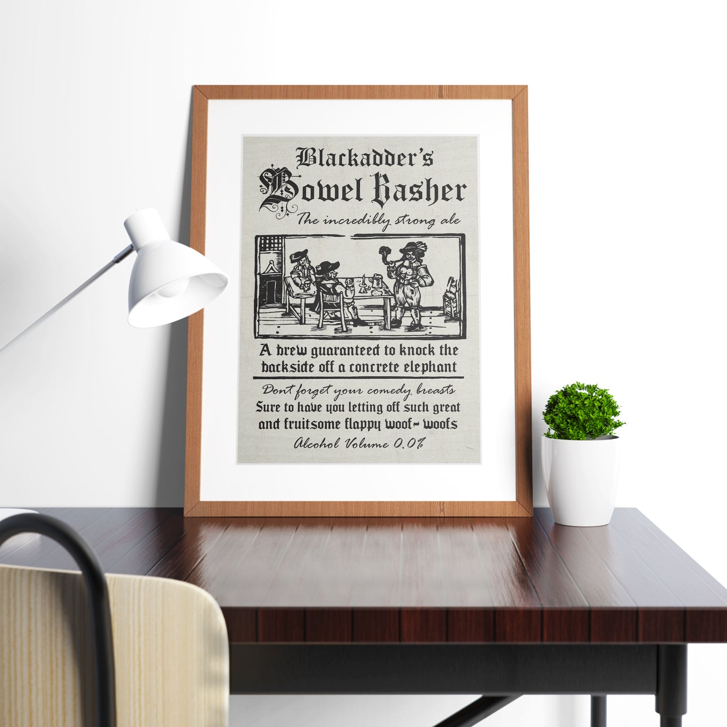 BLACKADDER'S BOWEL BASHER Incredibly Strong Ale Advert, Blackadder Print