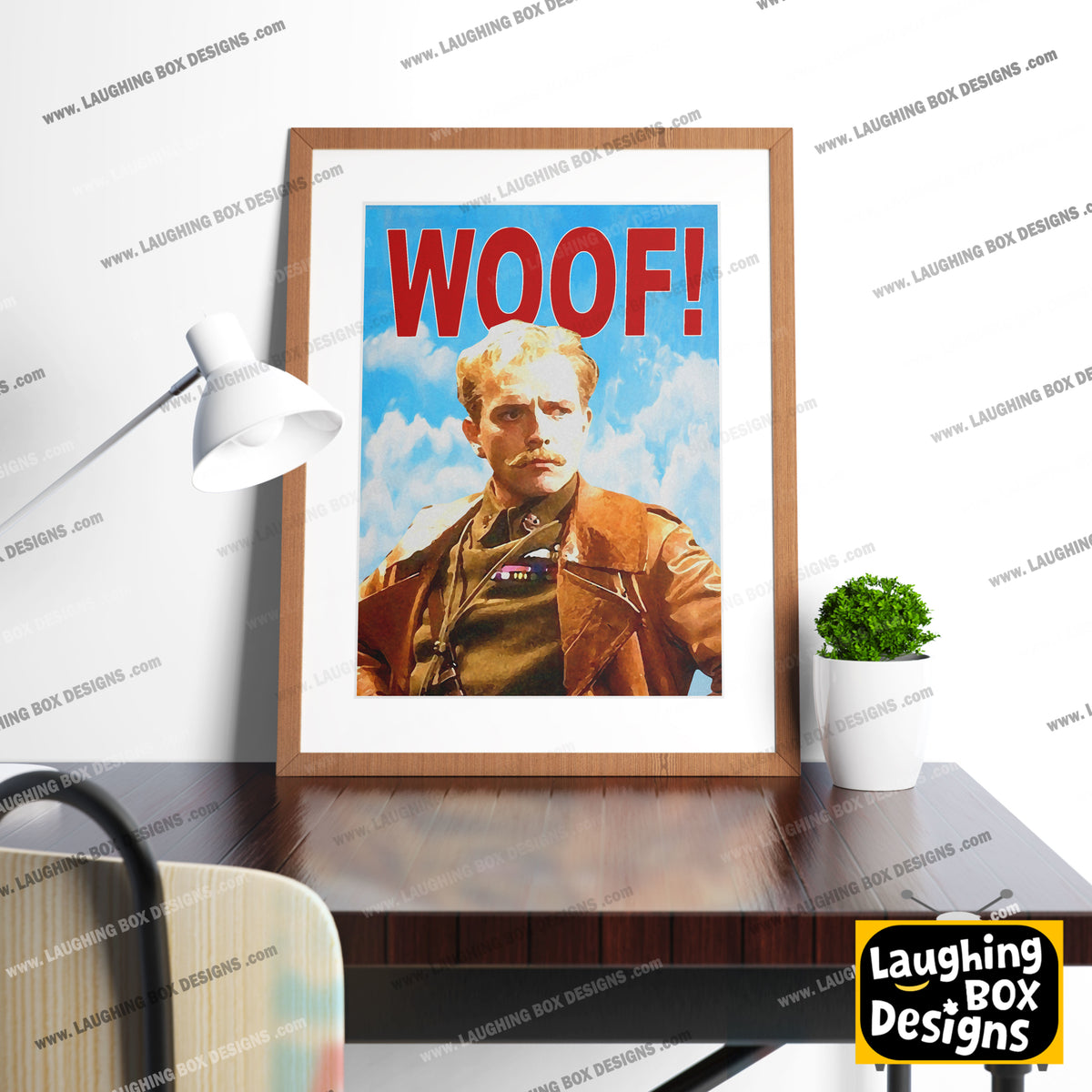 WOOF! LORD FLASHHEART Portrait, Blackadder Print
