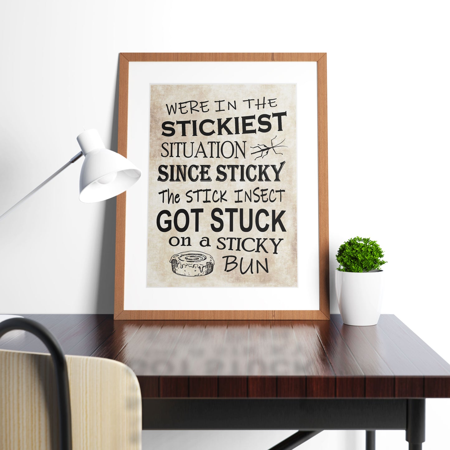 STICKY THE STICK INSECTS STICKY SITUATION, Captain Blackadder quote, Blackadder Print