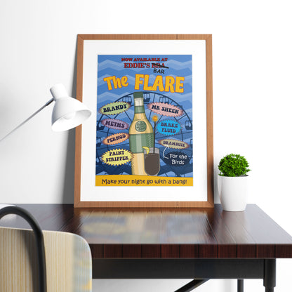 THE FLARE / EXPLODING COCKTAIL Eddie's Bar Cocktail Poster, Bottom Print