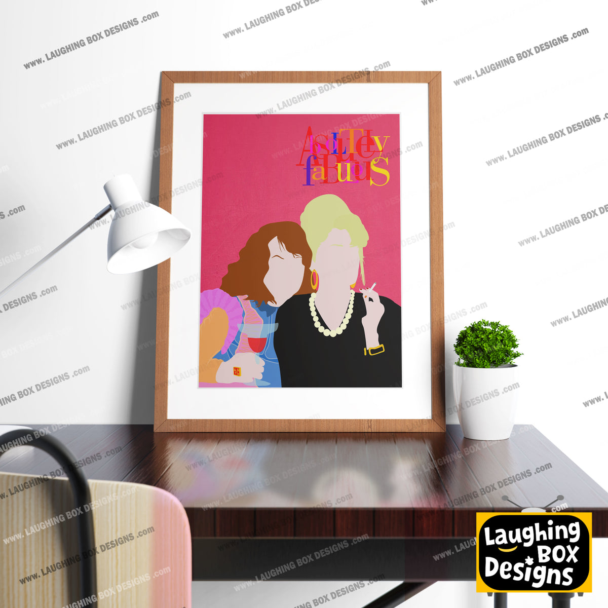 ABSOLUTELY FABULOUS Comedy Characters Minimalist Print