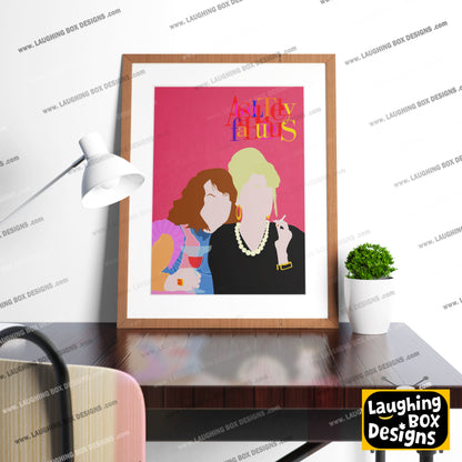 ABSOLUTELY FABULOUS Comedy Characters Minimalist Print