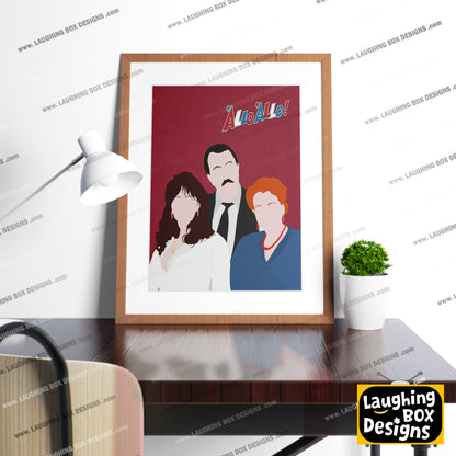 ALLO ALLO Comedy Characters Minimalist Print