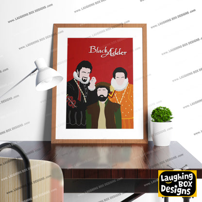 BLACKADDER Comedy Characters Minimalist Print