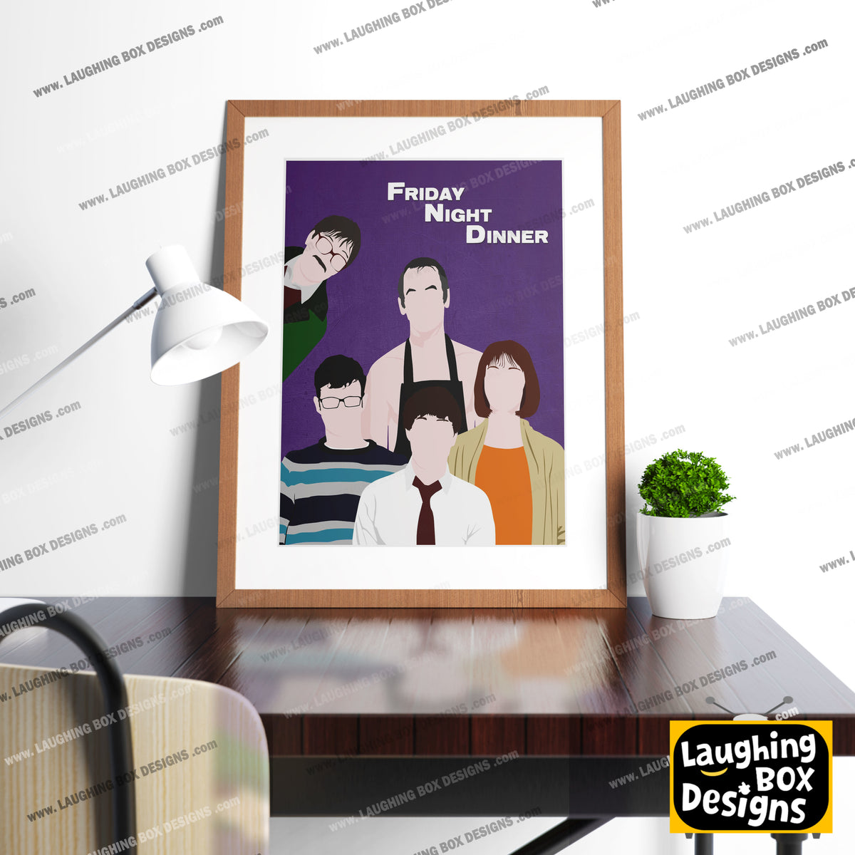 FRIDAY NIGHT DINNER Comedy Characters Minimalist Print