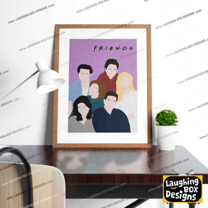 FRIENDS Comedy Characters Minimalist Print