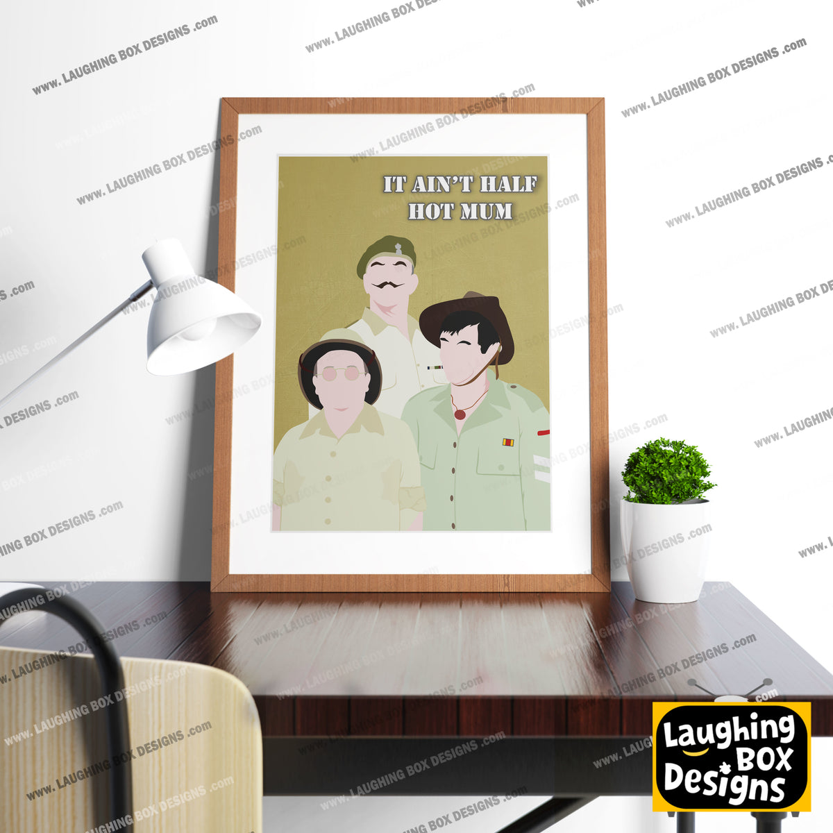 IT AIN'T HALF HOT MUM Comedy Characters Minimalist Print