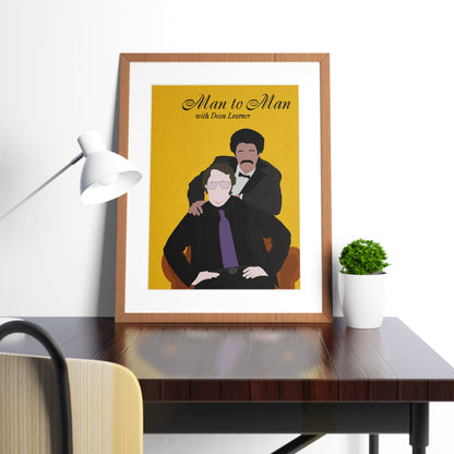 MAN TO MAN WITH DEAN LEARNER Comedy Characters Minimalist Print