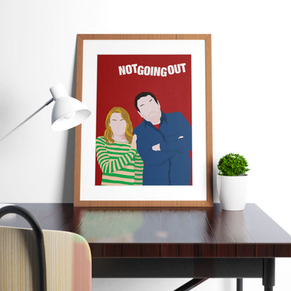 NOT GOING OUT Comedy Characters Minimalist Print