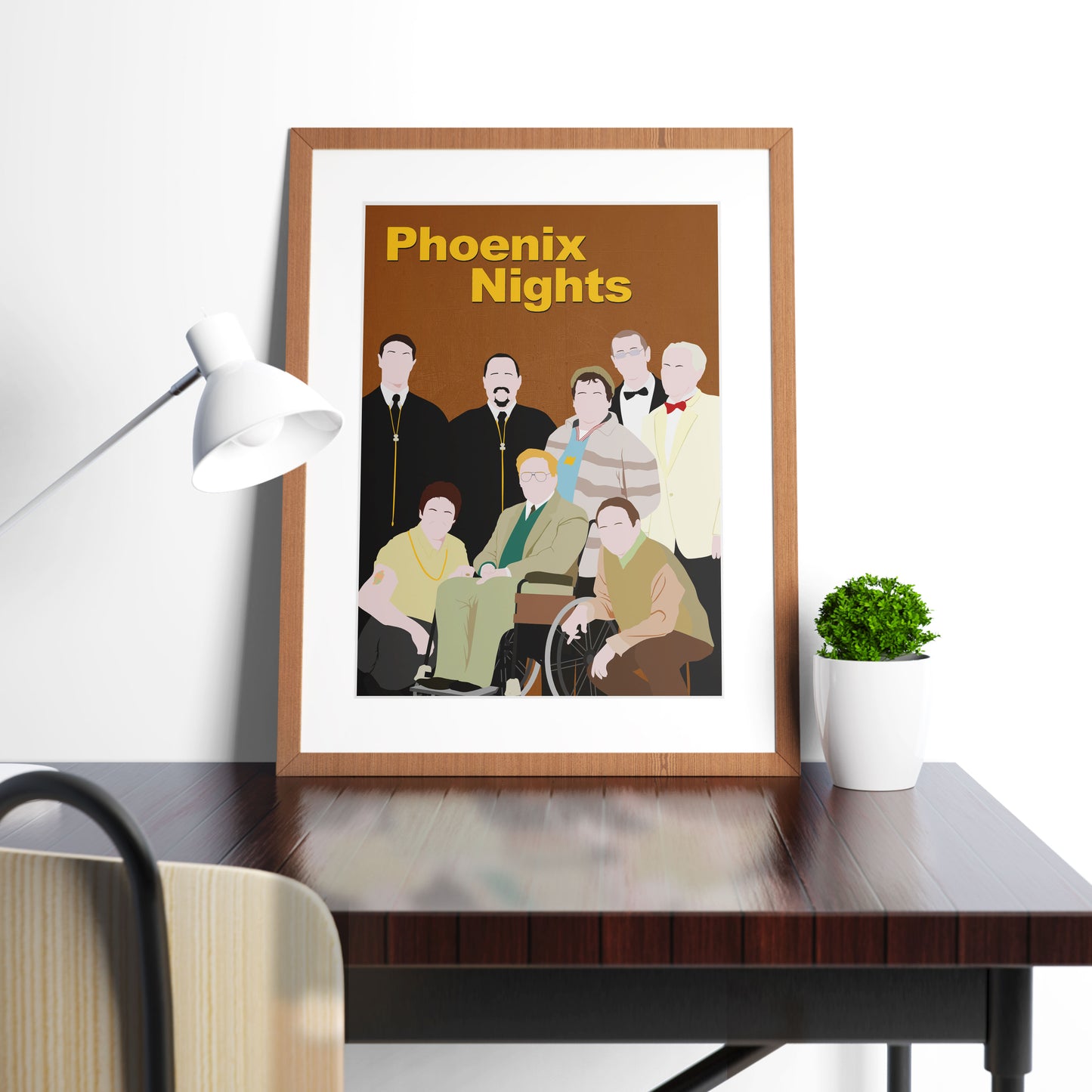 PHEONIX NIGHTS Comedy Characters Minimalist Print