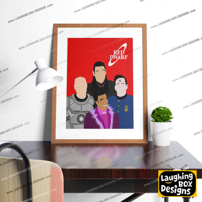 RED DWARF Comedy Characters Minimalist Print