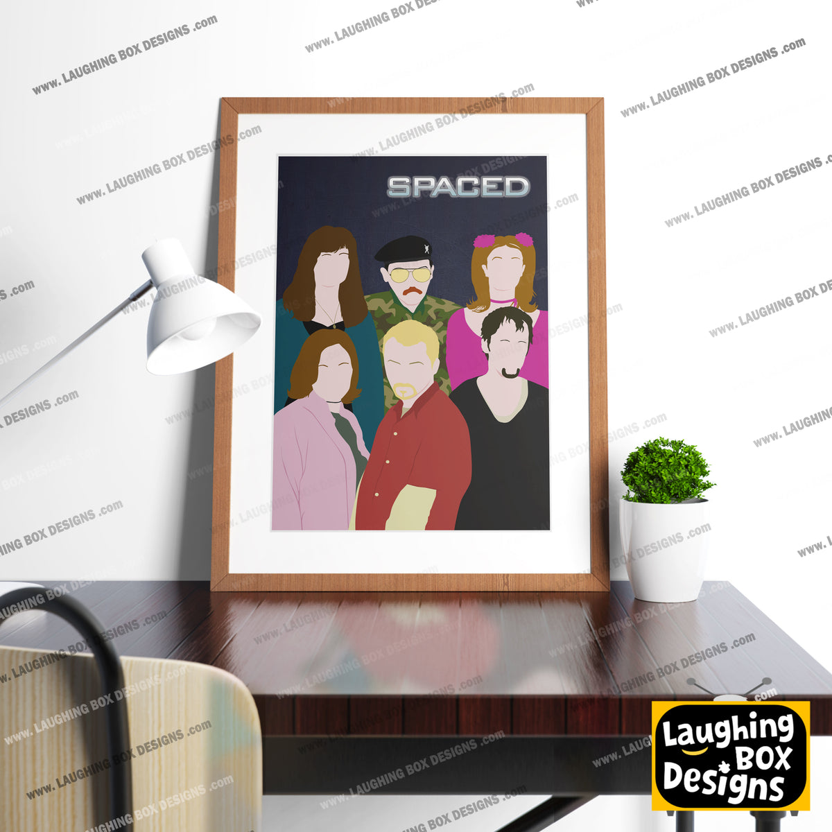 SPACED Comedy Characters Minimalist Print