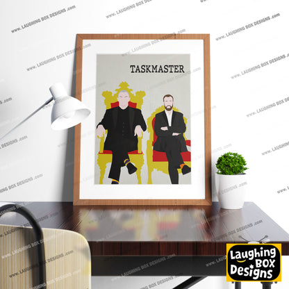 TASKMASTER Comedy Characters Minimalist Print