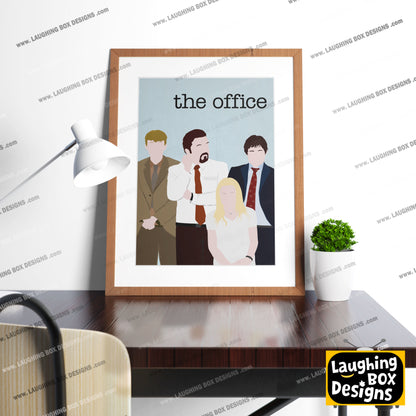 THE OFFICE (UK) Comedy Characters Minimalist Print