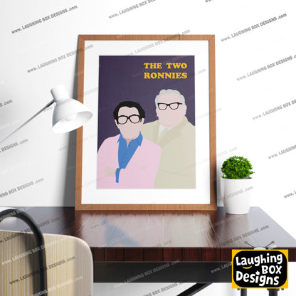 THE TWO RONNIES Comedy Characters Minimalist Print