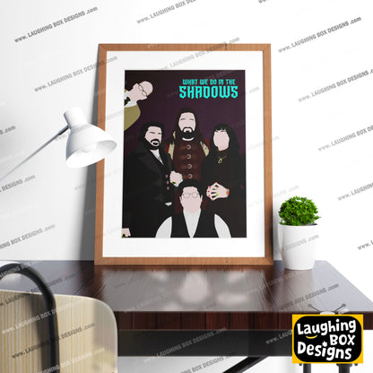 WHAT WE DO IN THE SHADOWS Comedy Characters Minimalist Print