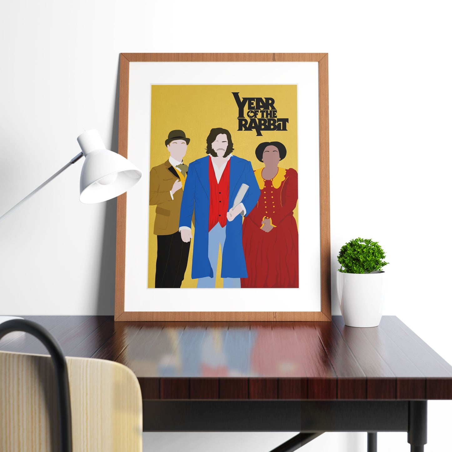 YEAR OF THE RABBIT Comedy Characters Minimalist Print