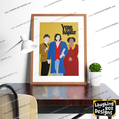 YEAR OF THE RABBIT Comedy Characters Minimalist Print